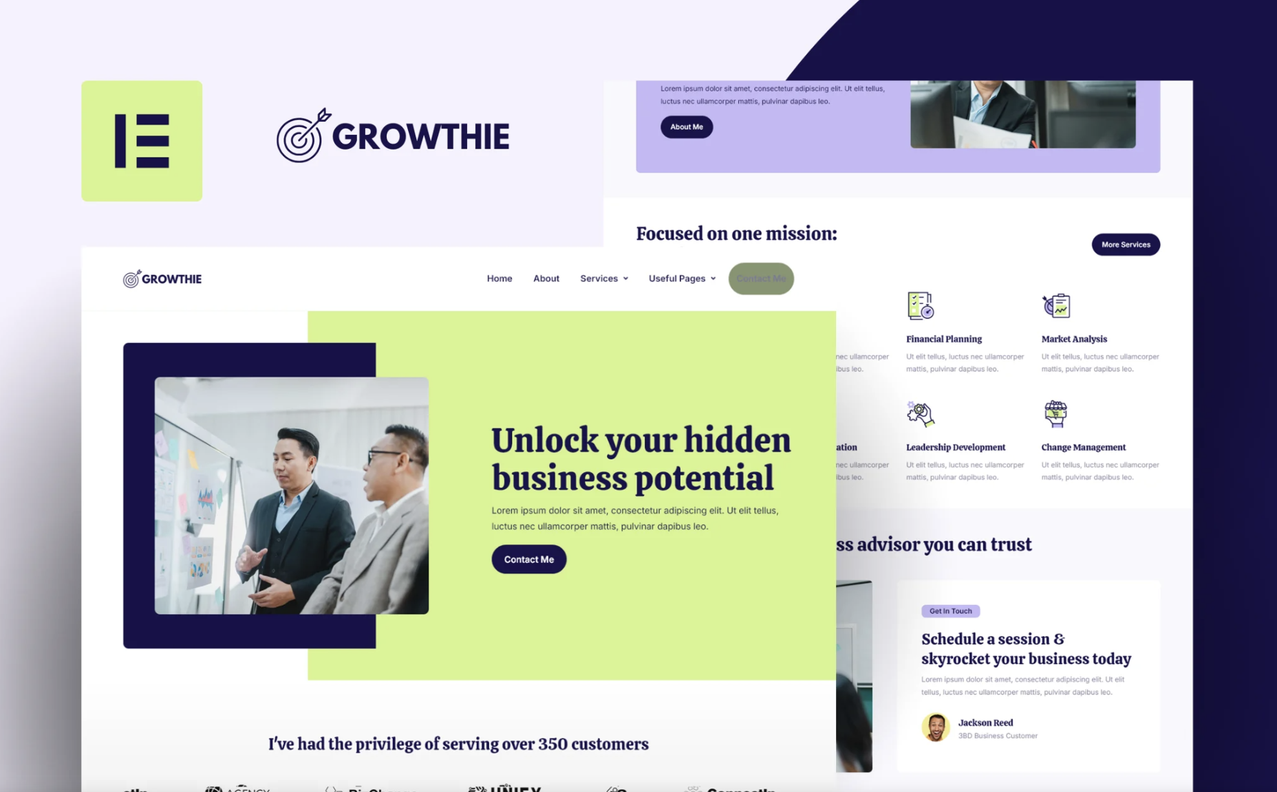 Growthie - Business Coach Elementor Template Kit