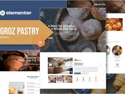 Groz Pastry - Bakery Elementor Template Kit