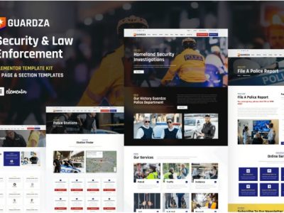 Guardza - Security & Law Enforcement Elementor Template Kit