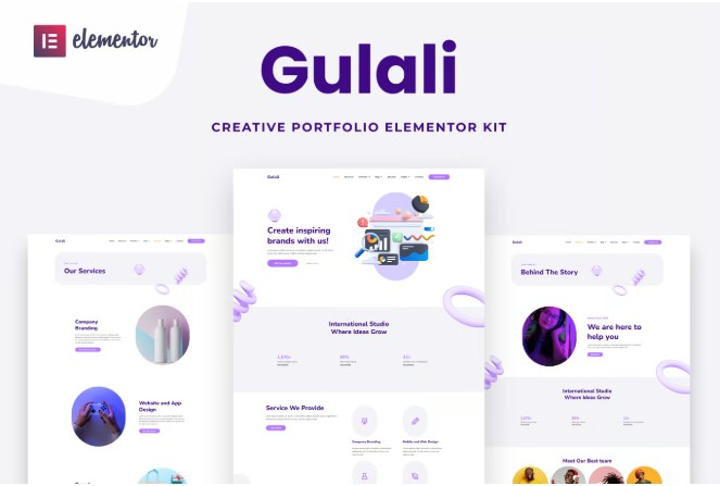 Gulali - Creative Portfolio Elementor Template Kit
