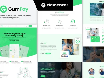 GumPay - Money Transfer & Online Payments Elementor Template Kit