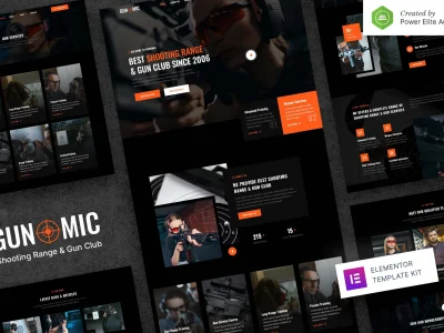 Gunomic – Shooting Range & Gun Club Elementor Template Kit