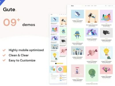 Gute - Minimalist Blog Elementor Template Kit