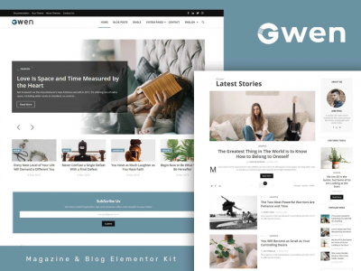 Gwen - Blog & Magazine Elementor Template Kit