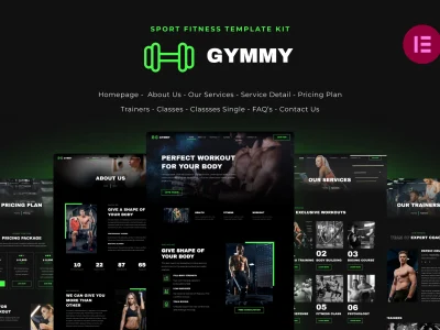 Gymmy - Fitness & Gym Elementor Template Kit