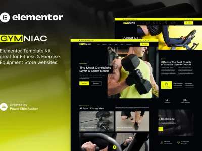 Gymniac - Fitness & Exercise Equipment Store Elementor Template Kit