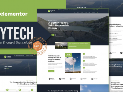 Gytech - Green Energy & Technology Elementor Pro Template Kit