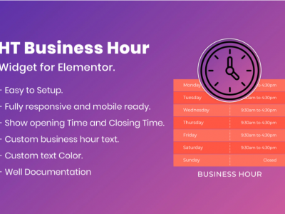 HT Business Hour Widget for Elementor