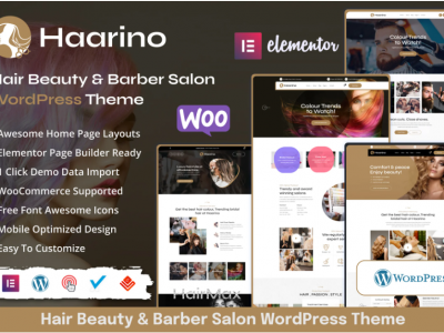 Haarino - Hair Beauty & Makeup WordPress Theme