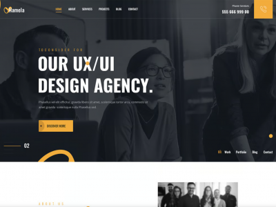 Hamela – Digital Agency Services Elementor Template Kit