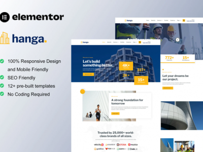Hanga - Construction & Building Elementor Template Kit