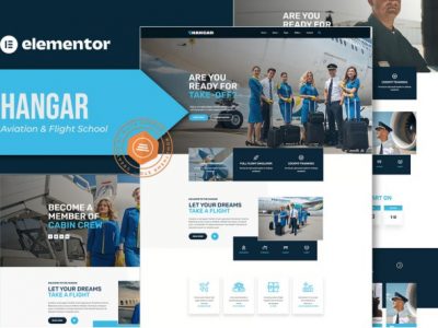 Hangar - Aviation & Flight School Elementor Template Kit