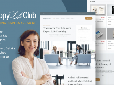 Happy Life Club - Business Tutor Elementor Template Kit