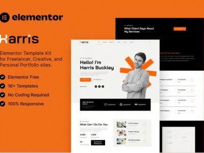 Harris – Creative & Personal Portfolio Elementor Template Kit