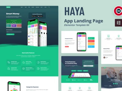 Haya - App Startup Elementor Template Kit