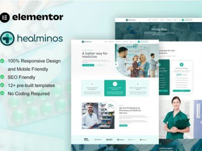 Healminos - Pharmacy & Medical Service Elementor Template Kit