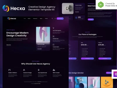 Hecxa – Creative Design Agency Elementor Template Kit
