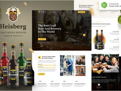 Heisberg - Craft Beer & Brewery Elementor Template Kit