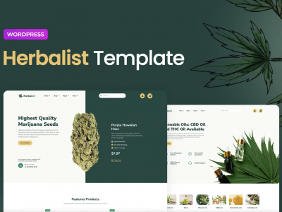Herbalist – Medical Marijuana Store Elementor Template Kit
