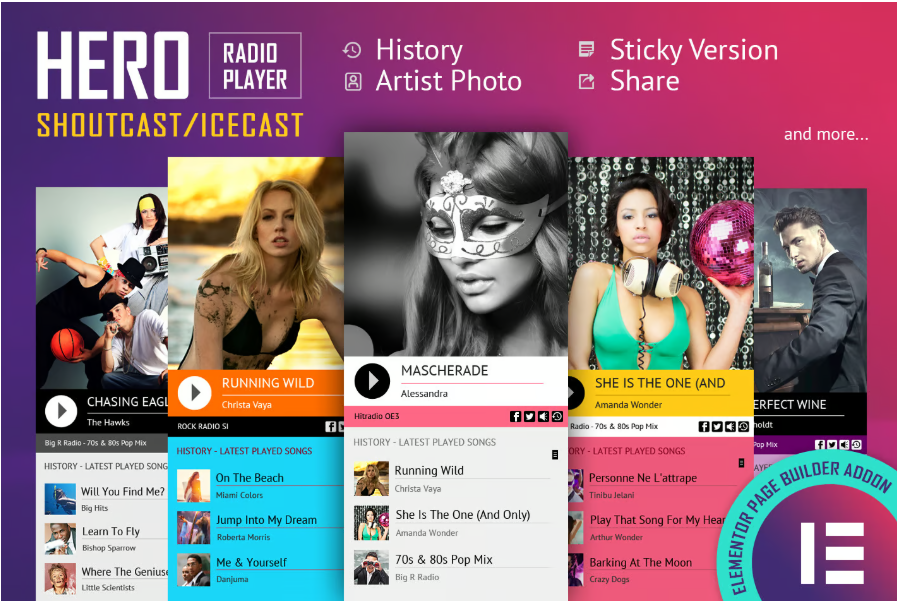 Hero - Shoutcast Icecast Radio Player - Elementor