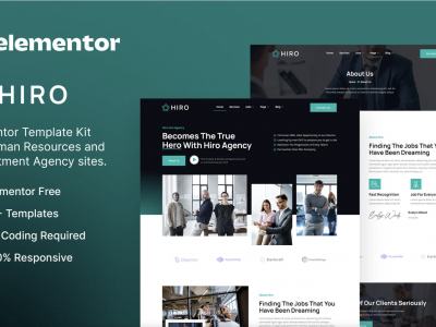 Hiro – Human Resources & Recruitment Agency Elementor Template Kit