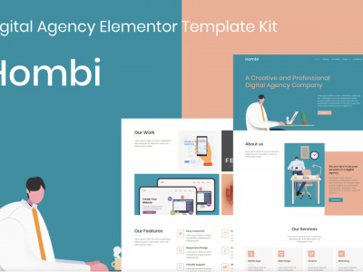 Hombi - Digital Agency Elementor Template Kit