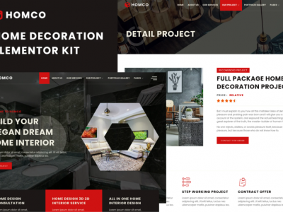 Homco - Home Interior Design Services Elementor Template Kit