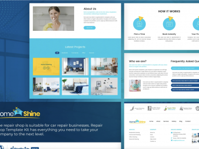 HomeShine - Cleaning & Laundry Elementor Template Kit