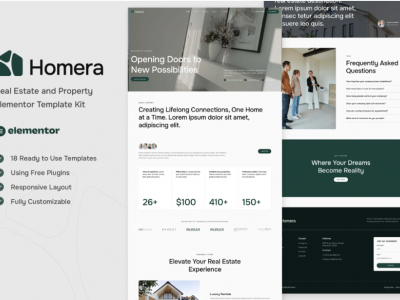 Homera - Real Estate & Property Elementor Template Kit