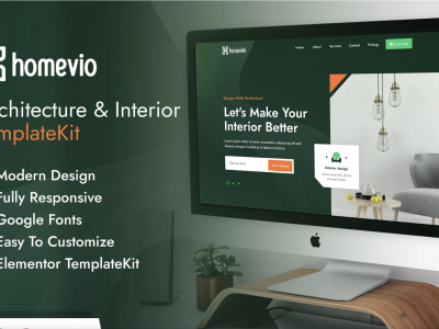 Homevio | Architecture Interior Elementor Template Kit
