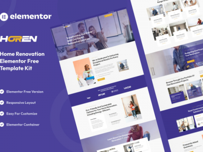Horen - Home Renovation Services Elementor Template Kit