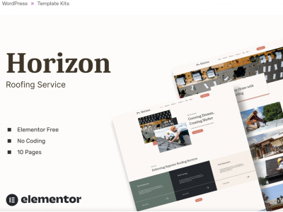 Horizon - Roofing Service Elementor Template Kits