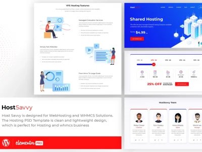 HostSavvy - Web Hosting Elementor Template Kit