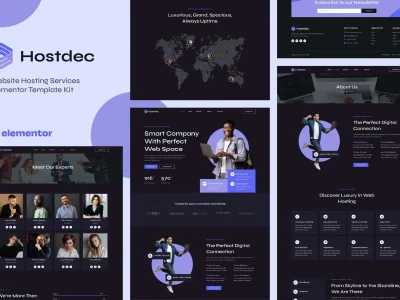 Hostdec - Website Hosting Services Elementor Template Kit