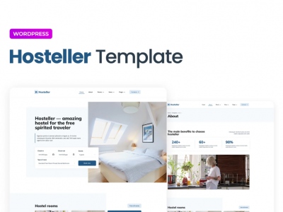 Hosteller – Hostel Booking Elementor Template Kit