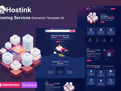 Hostink - Hosting Services Elementor Template Kit