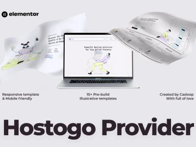 Hostogo - Hosting Provider Elementor Template Kit