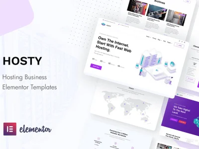 Hosty - Hosting Services Elementor Template Kit