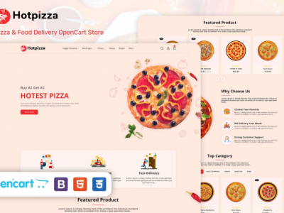 HotPizza - Pizza & Food Delivery OpenCart Store