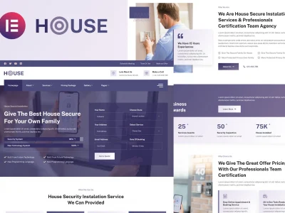 Housec - Smart Home Security Service Elementor Template Kit