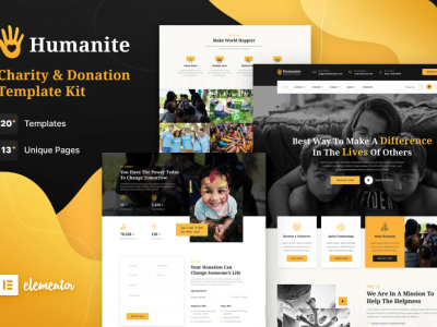 Humanite – Charity & Donation Elementor Template Kit