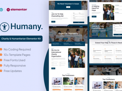 Humany - Charity Elementor Pro Template Kit