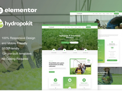 Hydropokit - Hydroponic & Agriculture Elementor Template Kit