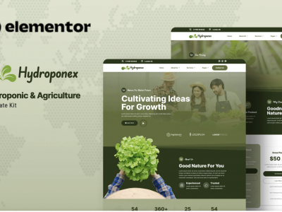 Hydroponex - Hydroponic & Agriculture Elementor Template Kit