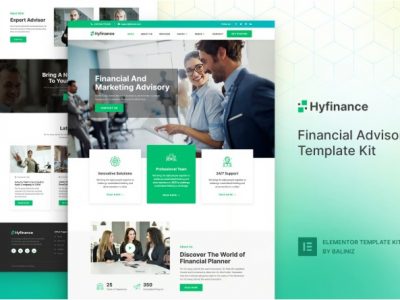 Hyfinance - Financial Advisor Elementor Template Kit