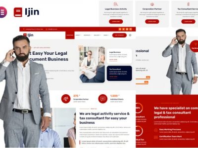 Ijin - Legal Business & Tax Consultant Services Elementor Template Kit