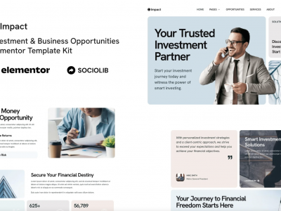 Impact - Investment & Business Opportunities Elementor Template Kit