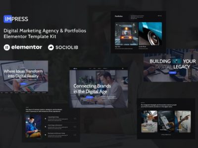 Impress - Digital Marketing Agency & Portfolios Elementor Template Kit
