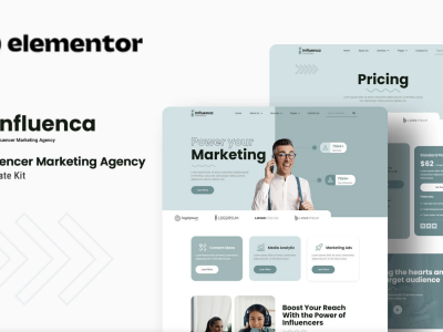Influenca - Influencer Marketing Agency Elementor Template Kit