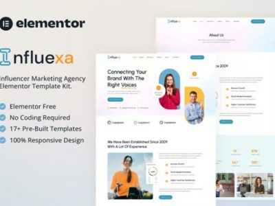 Influexa - Influencer Marketing Agency Elementor Template Kit